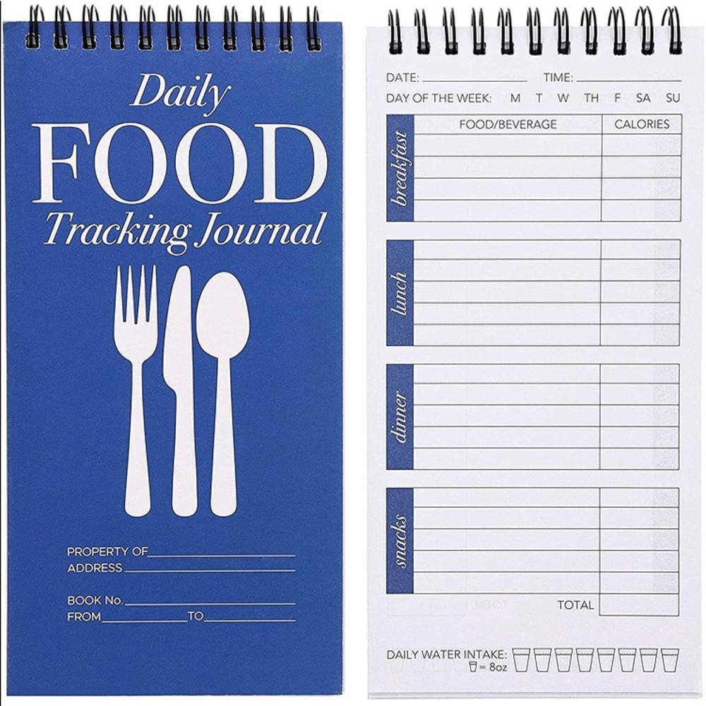 JUVALE: DAILY FOOD INTAKE TRACKER NOTEBOOK. 10 PACK. 9x4 INCHES. NWOT.